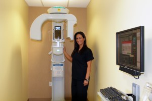 Photo: Monica with 3D digital imaging machine for Encino CA Oral Surgery Office